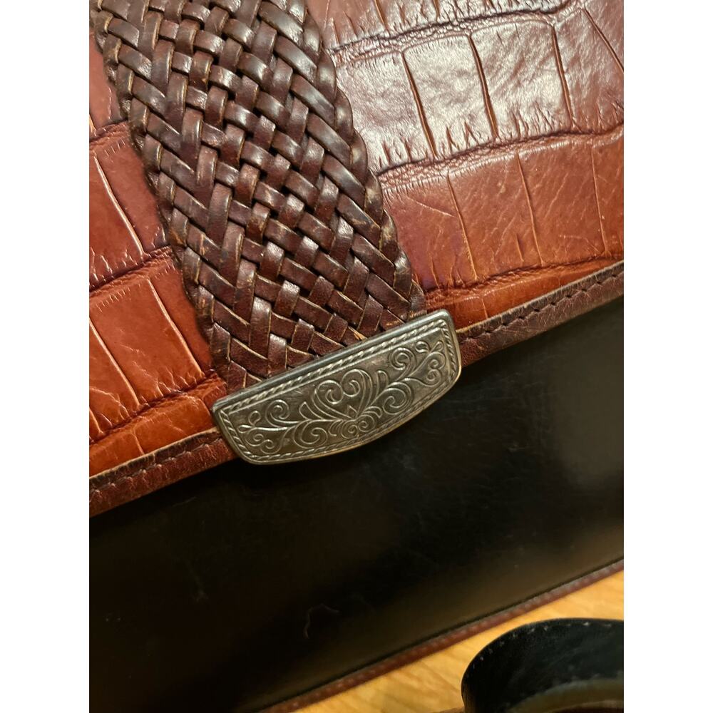 Vintage Brighton Brown Black Crossbody Bag - Picture 5 of 14